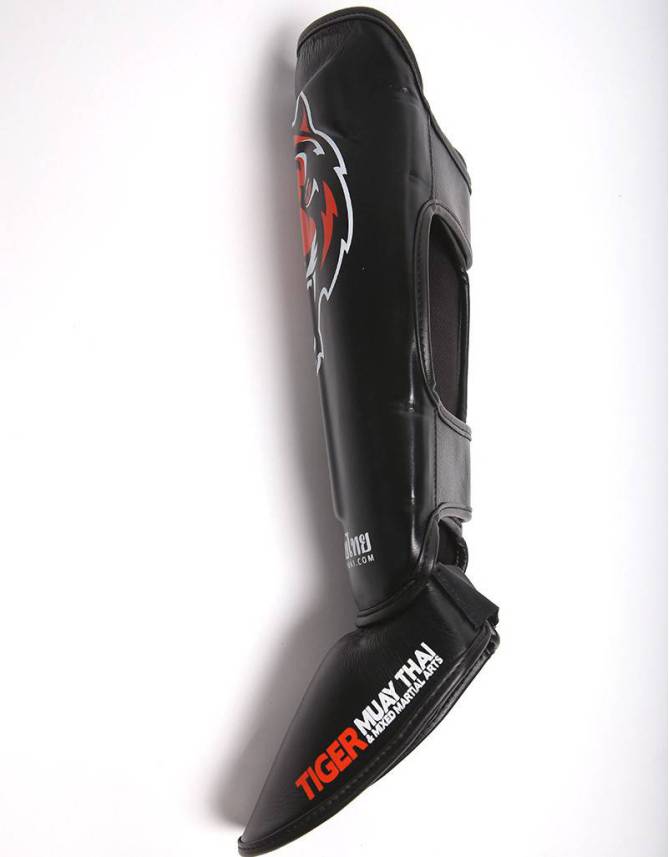 Shin Pads - "Signature" - Black & Orange