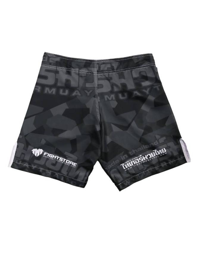 MMA Shorts - "Camo" - Black