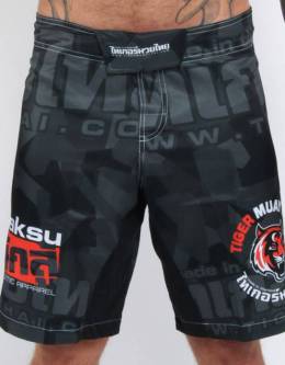 MMA Shorts - "Camo" - Black