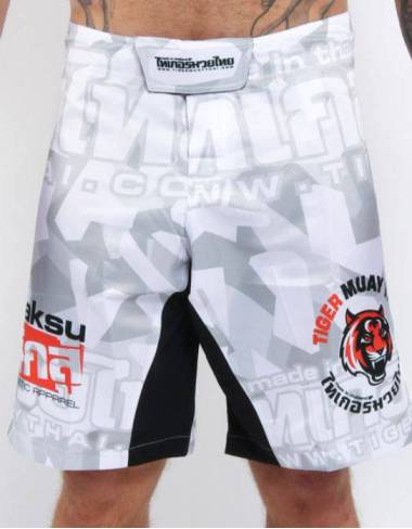 MMA Shorts - "Camo" - White