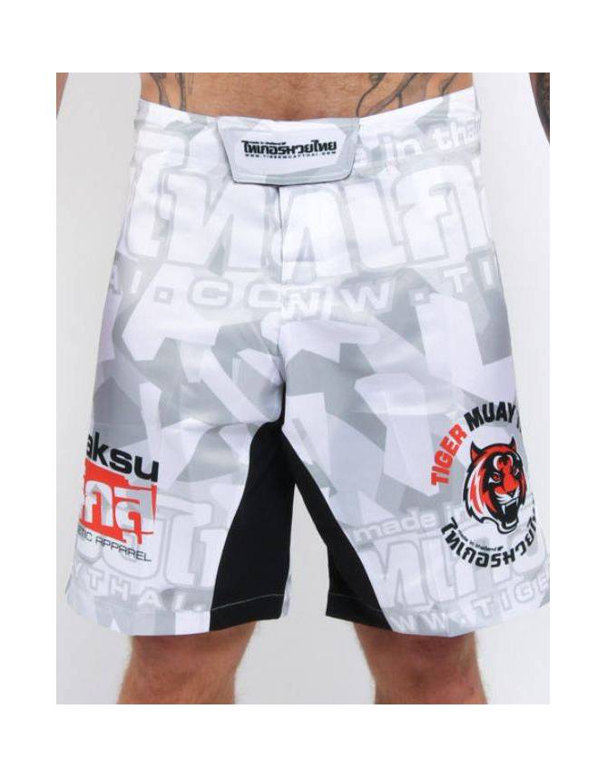 MMA Shorts - "Camo" - White