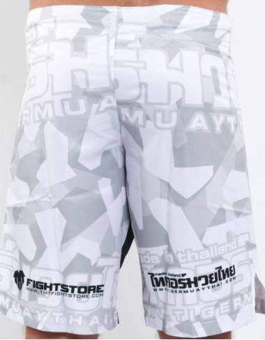 MMA Shorts - "Camo" - White