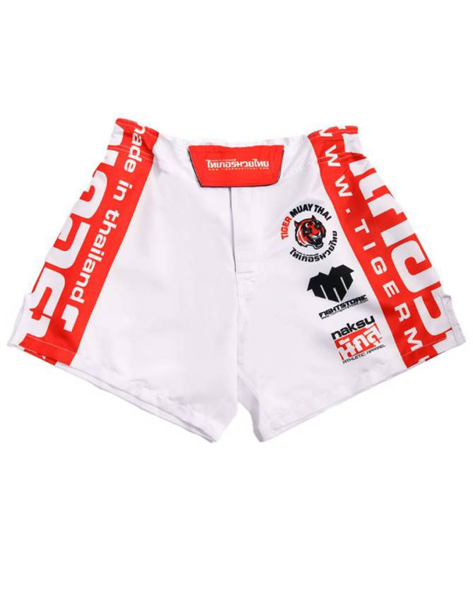 MMA Shorts - "Thai Writing '23" V2 - White