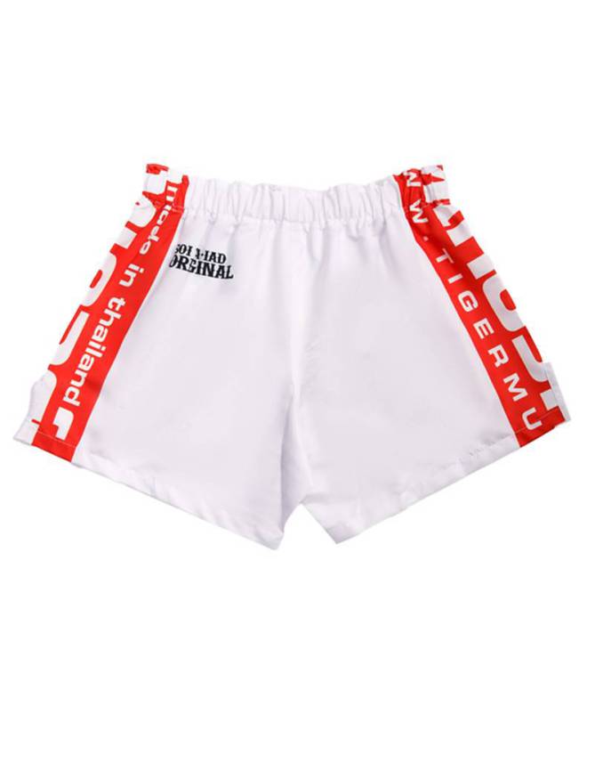 MMA Shorts - "Thai Writing '23" V2 - White