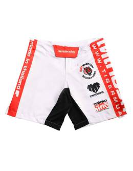 MMA Shorts - "Thai Writing '23" - White