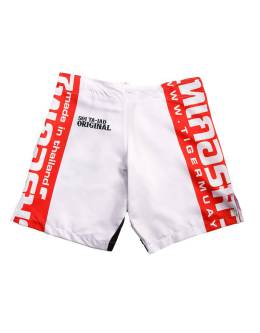 MMA Shorts - "Thai Writing '23" - White