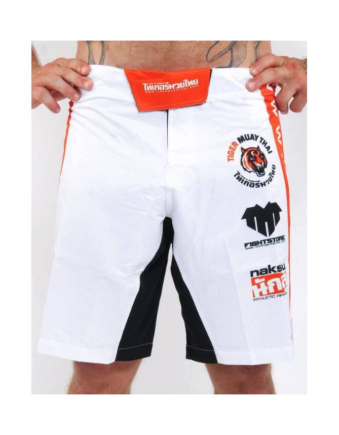 MMA Shorts - "Thai Writing '23" - White