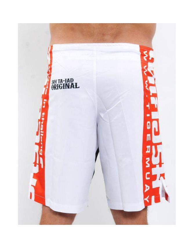 MMA Shorts - "Thai Writing '23" - White