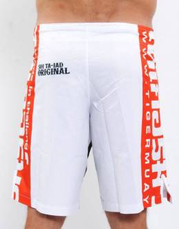 MMA Shorts - "Thai Writing '23" - White