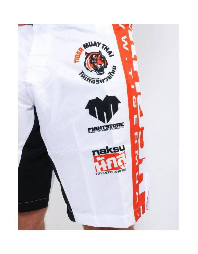 MMA Shorts - "Thai Writing '23" - White