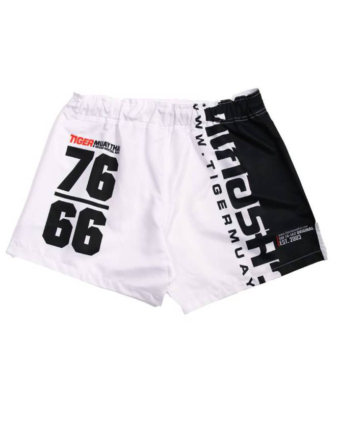 MMA Shorts V2. 50/50 W/Blk 2023