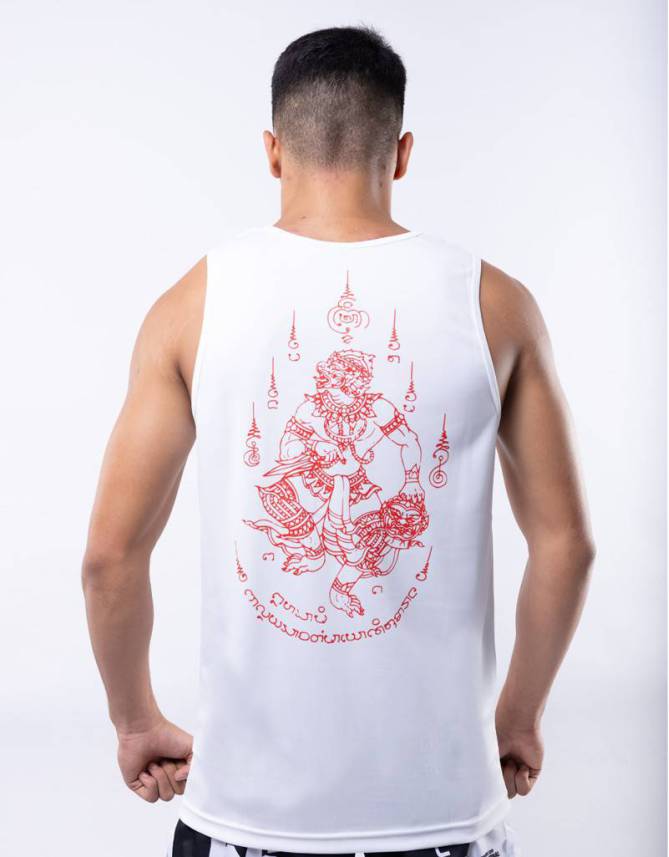 Singlet Red Monkey King WHITE