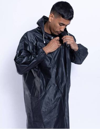 Tiger Black Raincoat