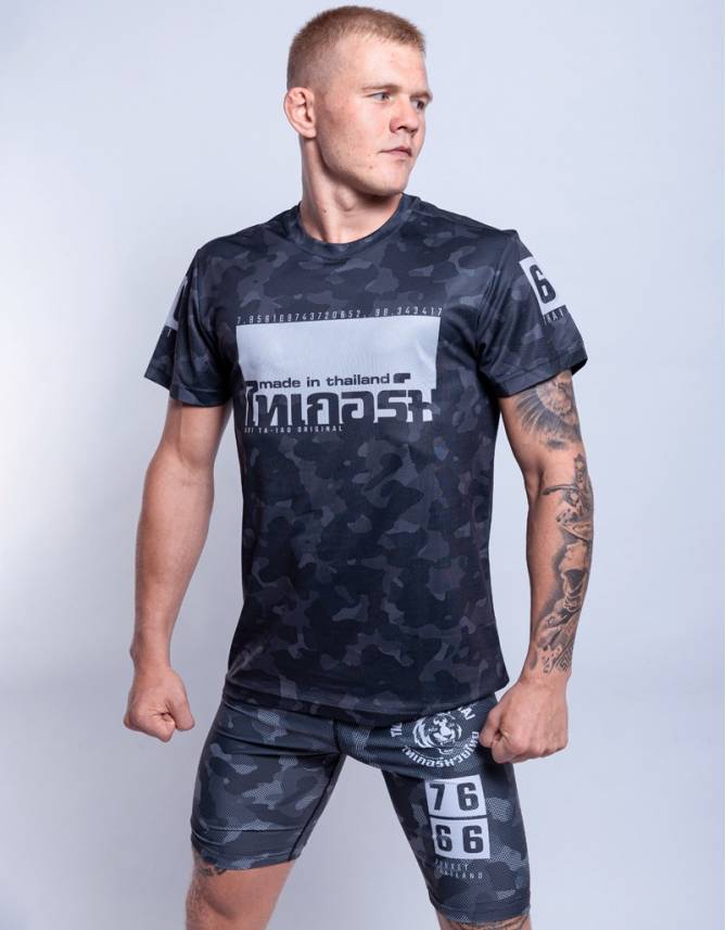 Compression men CAMO BLACK