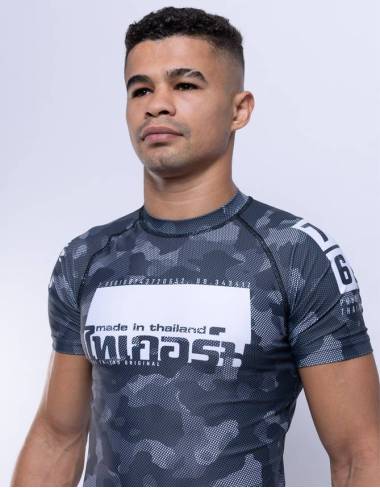 Rashguard Short Sleeve Camo Black