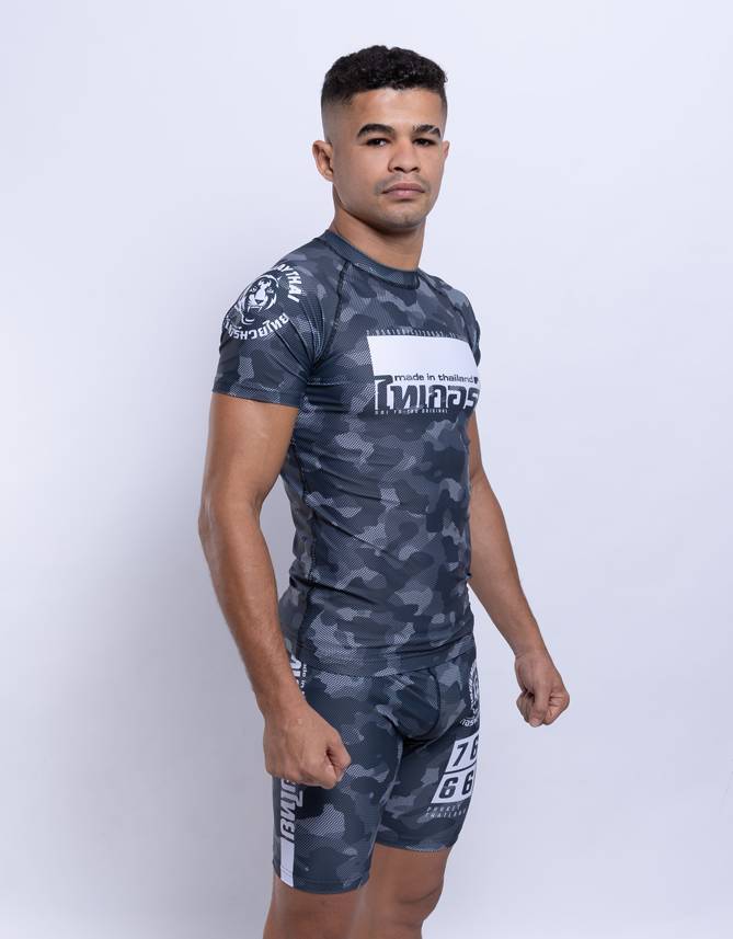 Rashguard Short Sleeve Camo Black