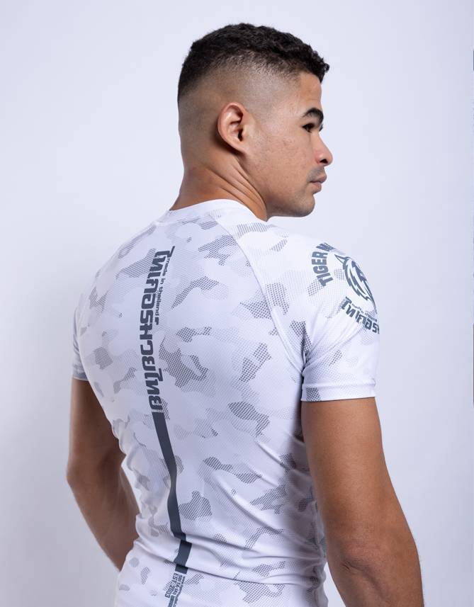 Rashguard Short Sleeve Camo White