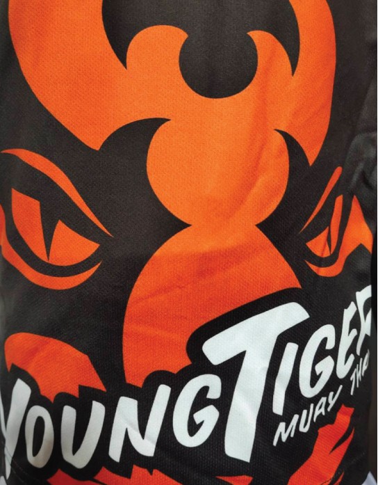 Kids T-Shirt - Tiger Face - 1stDry - Black & Orange - TMT Fightstore