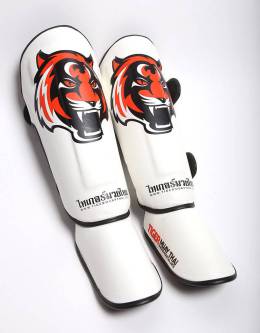 Shin Pads - "Signature" - White & Orange