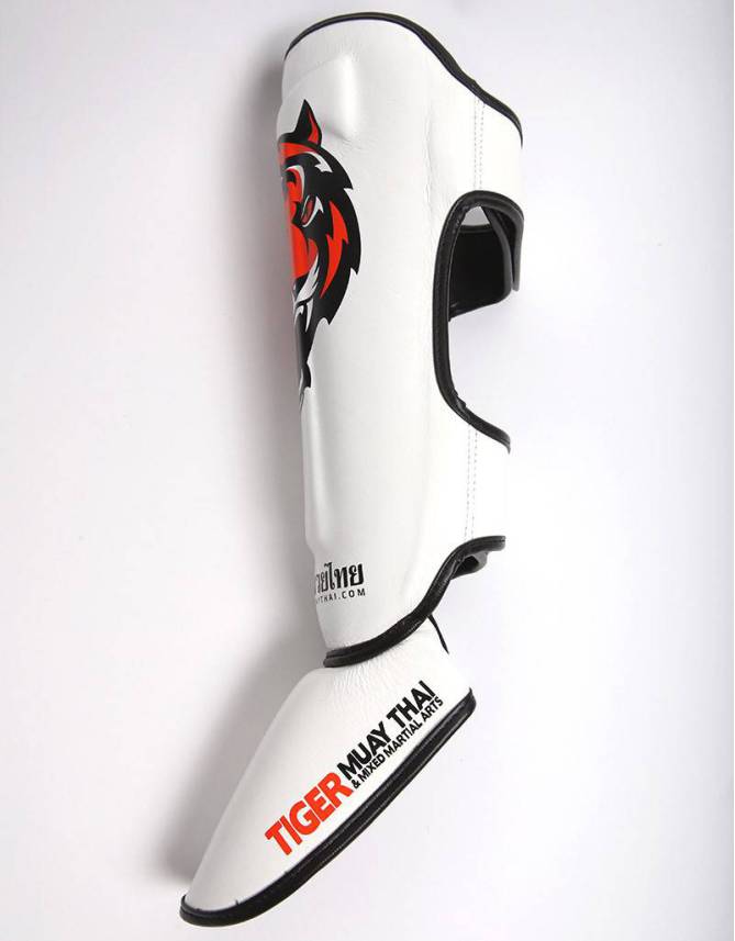 Shin Pads - "Signature" - White & Orange