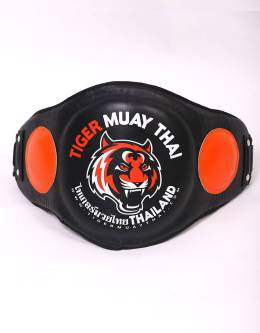 Tiger Muay Thai Belly Pad - Black & Orange