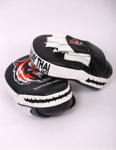 Tiger Muay Thai Focus Mitts - Black & Orange