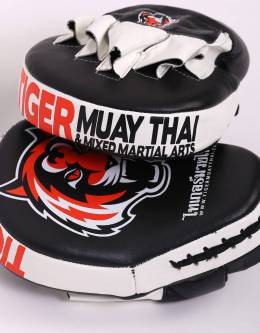 Tiger Muay Thai Focus Mitts - Black & Orange