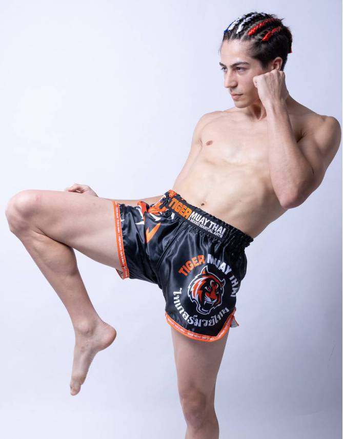 Muay Thai Shorts - "Signature" - Black & Orange