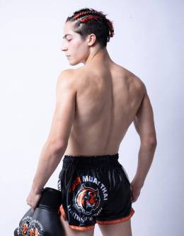 Muay Thai Shorts - "Signature" - Black & Orange