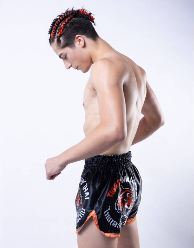 Muay Thai Shorts - "Signature" - Black & Orange