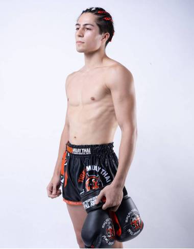 Muay Thai Shorts - "Signature" - Black & Orange