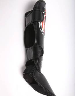 Shin Pads - "Signature" - Black & Orange